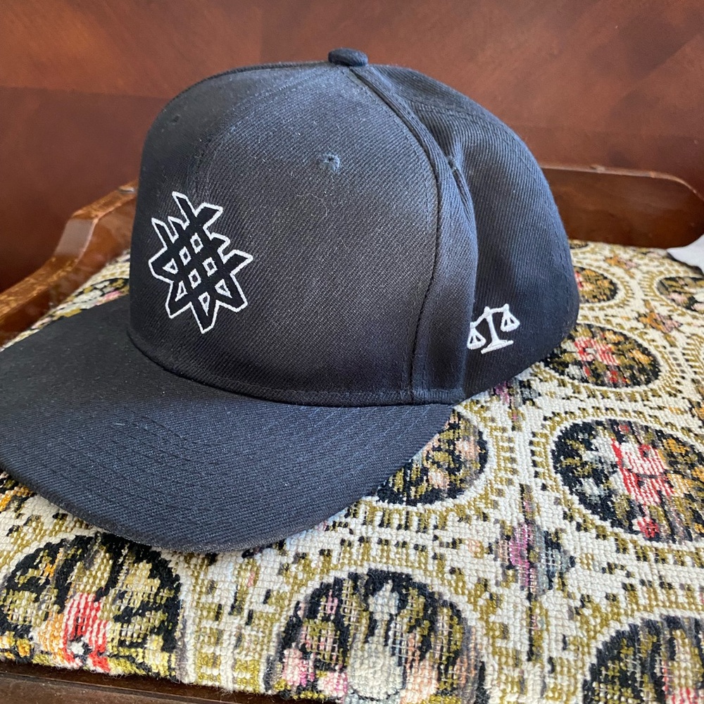 Black Embroidered Logo Baseball Cap
